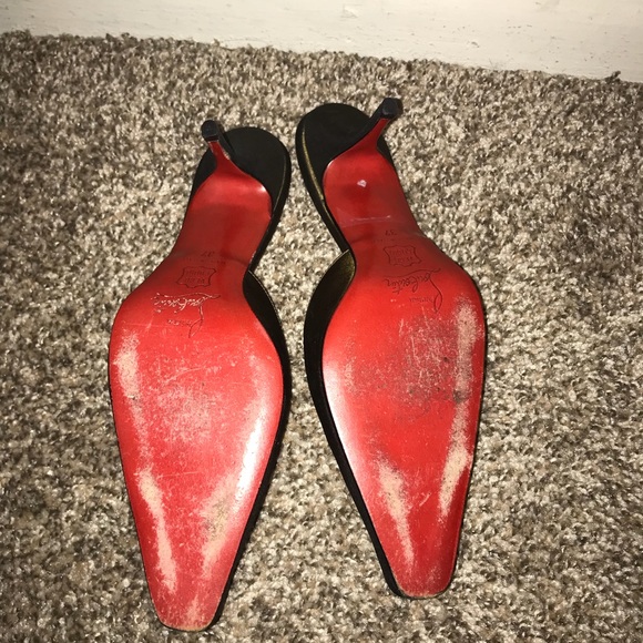 Christian Louboutin Green Mules Size 37 - Picture 6 of 8